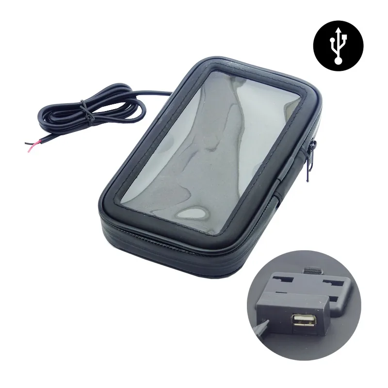 Porta Smartphone Con USB De Carga, Para Moto, Hasta 6,3”, Impermeable. - imagen 1