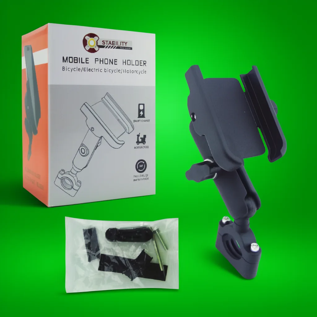 Porta Smartphone Para Manubrio De Moto O Bicicleta De Metal Modelo B-640 Con Brazo Articulado - imagen 9