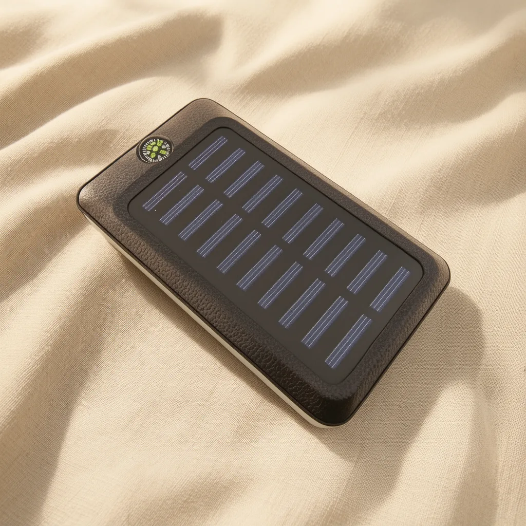 Bateria De Emergencia Solar A 20.000 Mah Con 2 Puertos USB, Brujula, Linterna E Indicador De Carga - imagen 6