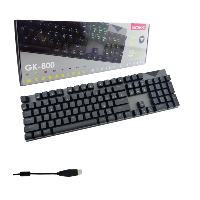 Teclado Pc Gamer Mecanico Gk-800 Con Luz RGB. - imagen 1