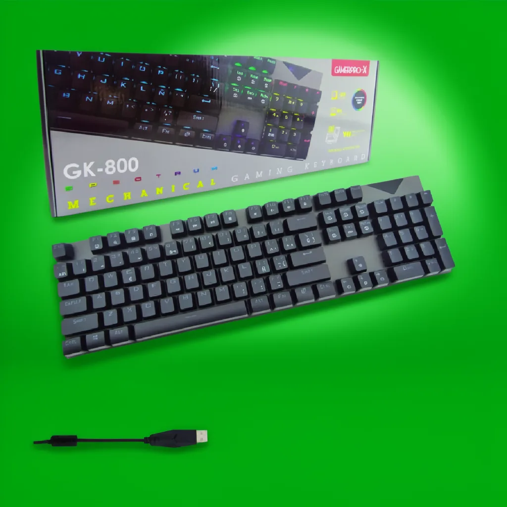 Teclado Pc Gamer Mecanico Gk-800 Con Luz RGB. - imagen 6