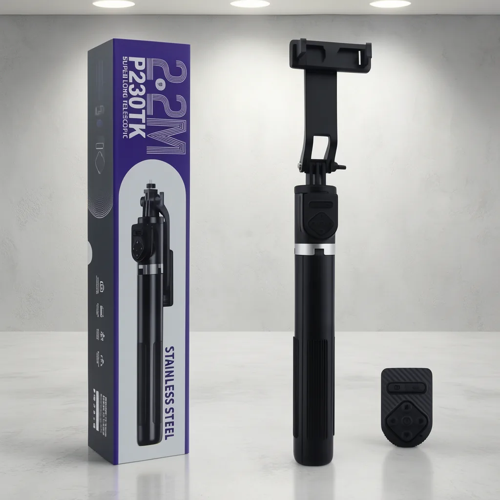Monopod De 9 Elementos 2 Mts, Bluetooth Modelo P230TK Con Tripode - imagen 7