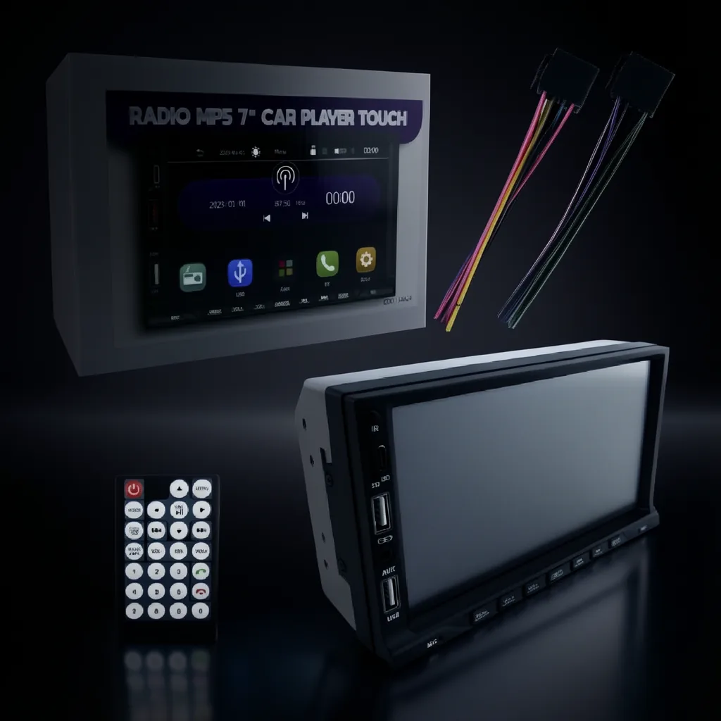 Radio Para Auto Con Pantalla 7” Bluetooth Con Carplay, MP5, 2 USB, Aux, SD Y Control Remoto - imagen 2