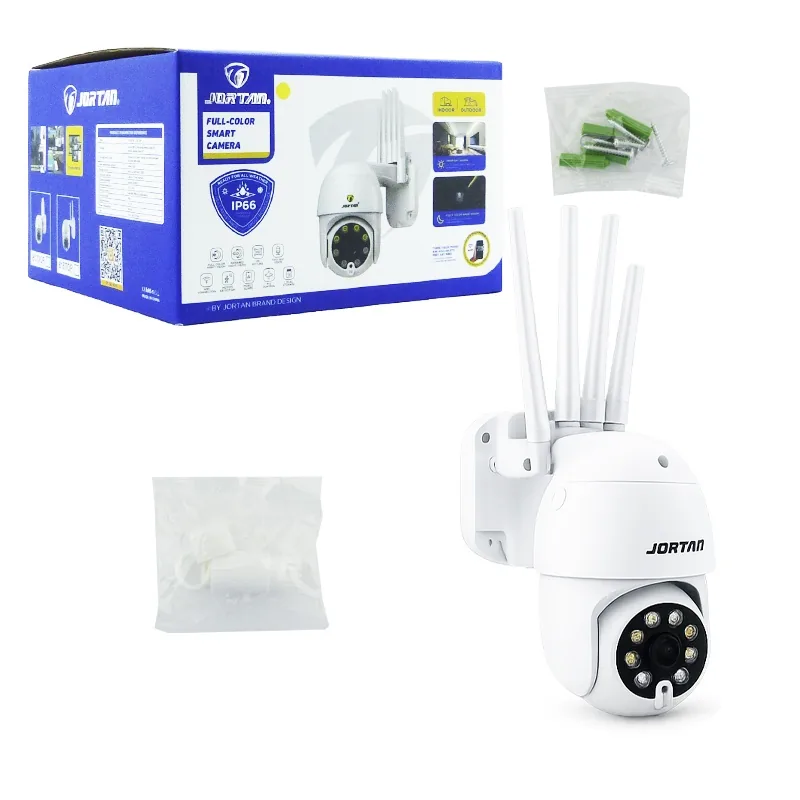 Camara De Vigilancia IP Wifi Para Exteriores Marca JORTAN De 8 LED Y 5 Antenas, Conexion LAN Y Resolucion De 2 Mp. Compatible Con APP IPC 360 Home. - imagen 1