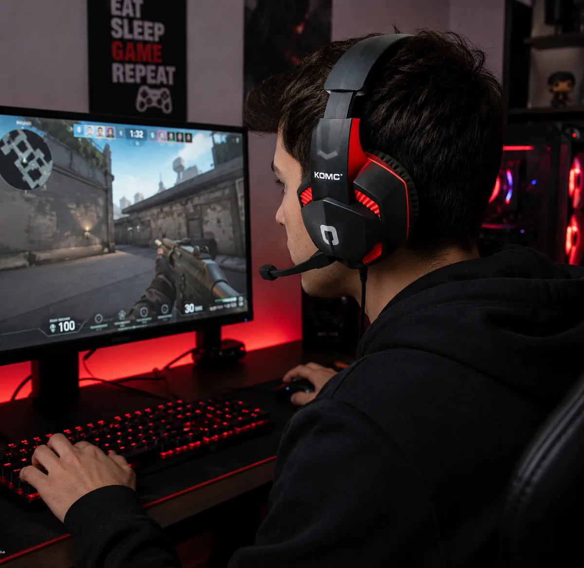 Audífono Gamer Estéreo Komc G302 - imagen 1