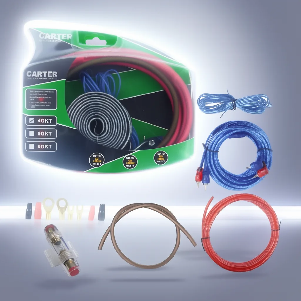 Kit Cables De Amplificacion Para Auto, Modelo 4GKT. Premium. - imagen 8
