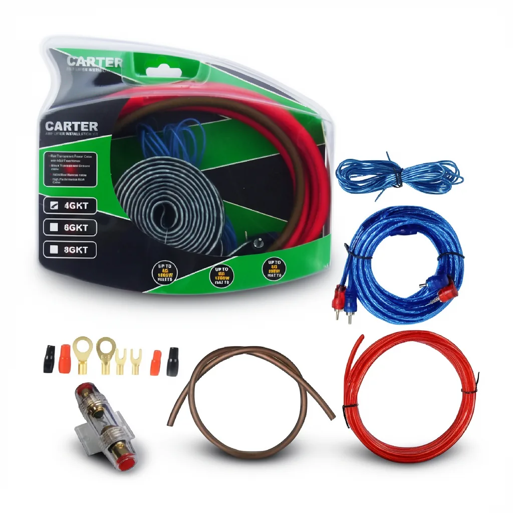 Kit Cables De Amplificacion Para Auto, Modelo 4GKT. Premium. - imagen 7