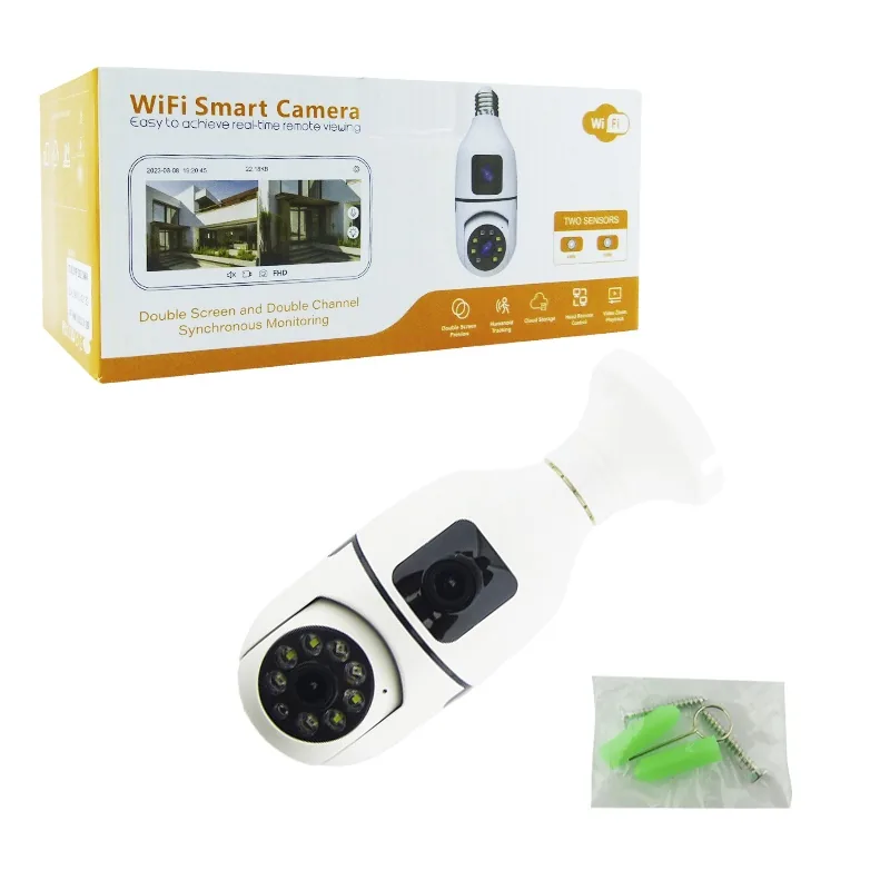 Camara De Vigilancia IP Wifi Tipo Ampolleta, Doble Camara Y Dual Band 2.4 Y 5 G, Compatible Con App TOWEL - imagen 1