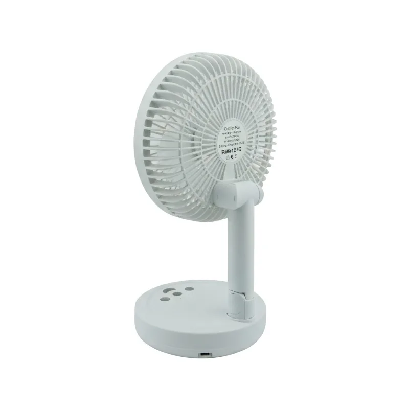 Ventilador De Sobre Mesa Recargable Marca JORTAN Modelo QT-Y15 Con Aro LED, 3 Velocidades Y Oscilacion - imagen 1