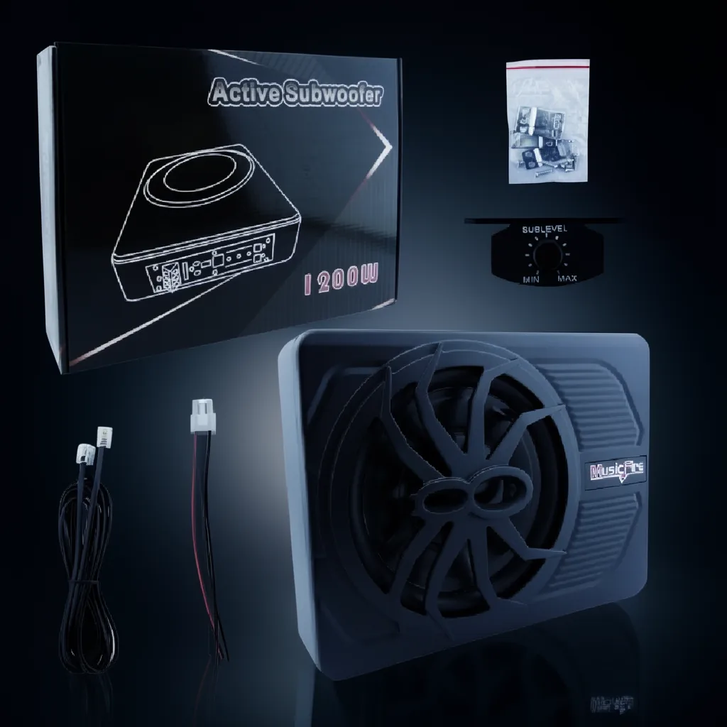Subwoofer Amplificado Plano Para Auto De 1200 Watt Marca MUSICFIRE A 12 Volt - imagen 7