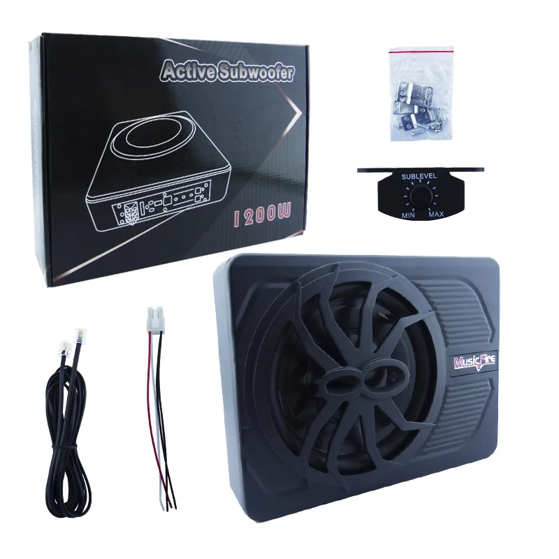 Subwoofer Amplificado Plano Para Auto De 1200 Watt Marca MUSICFIRE A 12 Volt - imagen 5