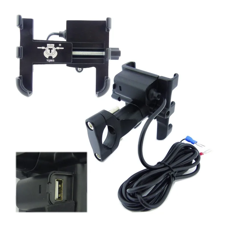Porta Smartphone Con USB De Carga Para Moto, Metalico, En Caja - imagen 5