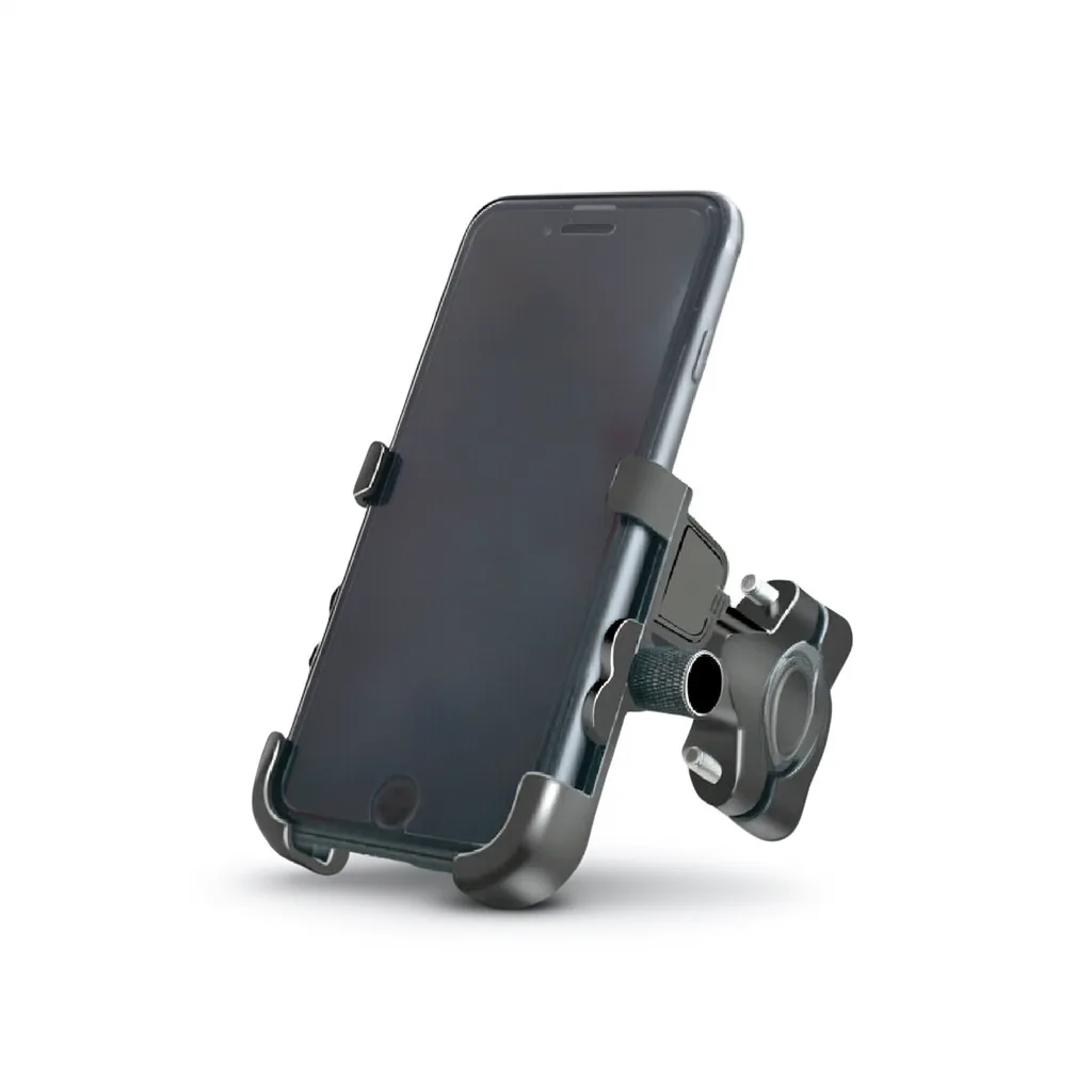 Porta Smartphone Con USB De Carga Para Moto, Metalico, En Caja - imagen 2