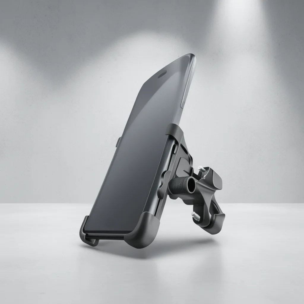 Porta Smartphone Con USB De Carga Para Moto, Metalico, En Caja - imagen 4