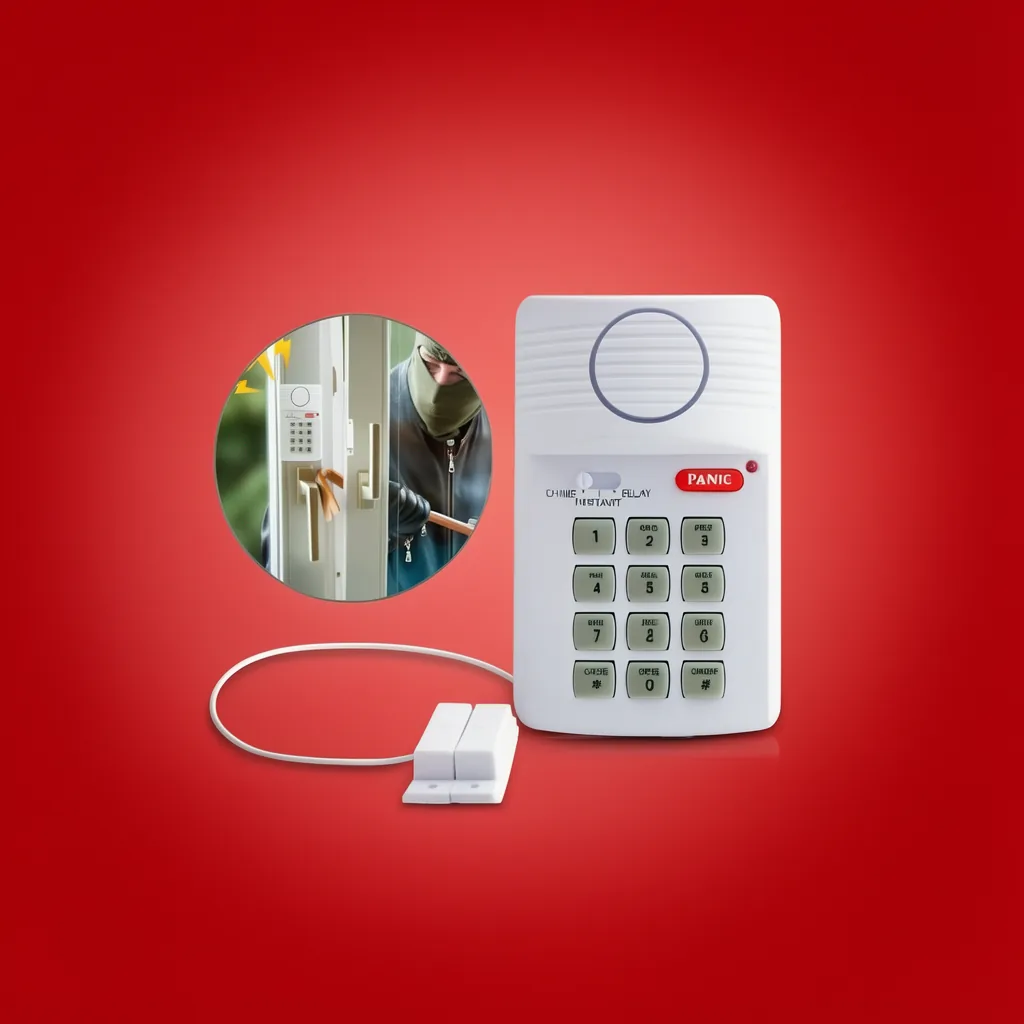 Alarma Para Casa, Secure-Pro, A Pila Con Sensor Magnetico. En Caja. - imagen 9