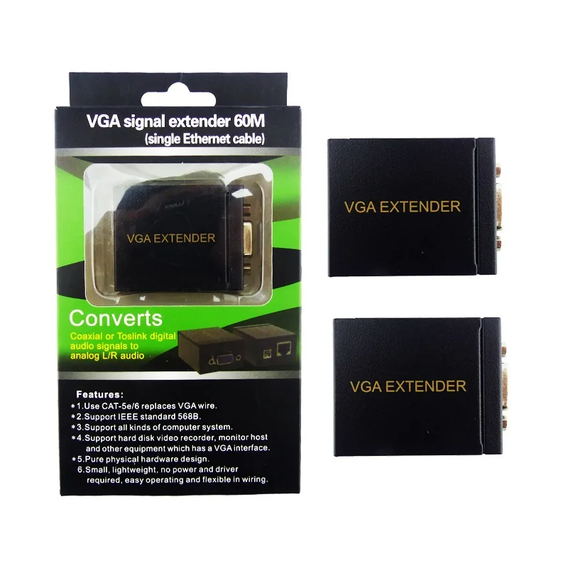 Extension De Conector VGA A LAN RJ-45 Hasta 60 M. - imagen 1