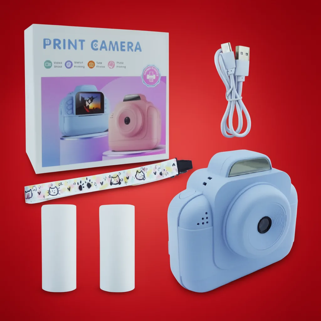 Camara Digital Para Niños Con Pantalla, Impresora Y Juegos. Recargable USB - imagen 6