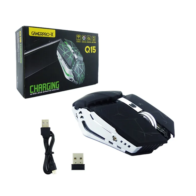 Mouse Inalambrico Gamer Recargable. Marca GAMEPRO-X Con Iluminacion. - imagen 1