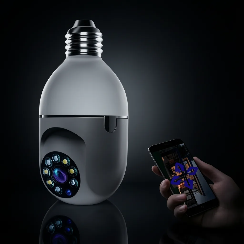 Camara Vigilancia IP Wifi, Diseño Ampolleta, Jortan. Con Movimiento. En Caja. - imagen 2