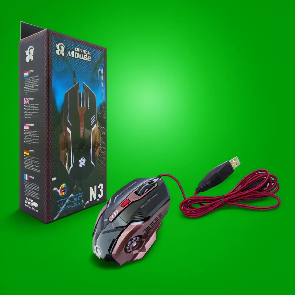 Mouse Gamer N3, Con USB, Luz, 6 Botones - imagen 6