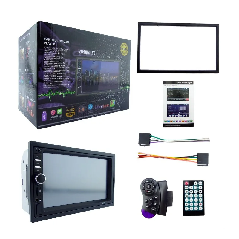 Radio Para Auto Con Pantalla 7” Touch, Con Bisel, Control Remoto Y Mando Para Volante. - imagen 1