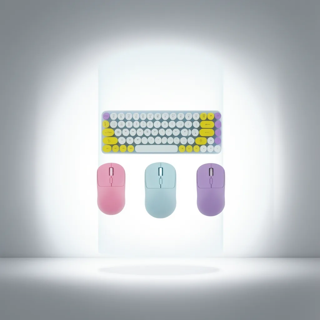 Teclado Y Mouse Bluetooth Modelo HK-05 De Teclas Redondas. - imagen 9