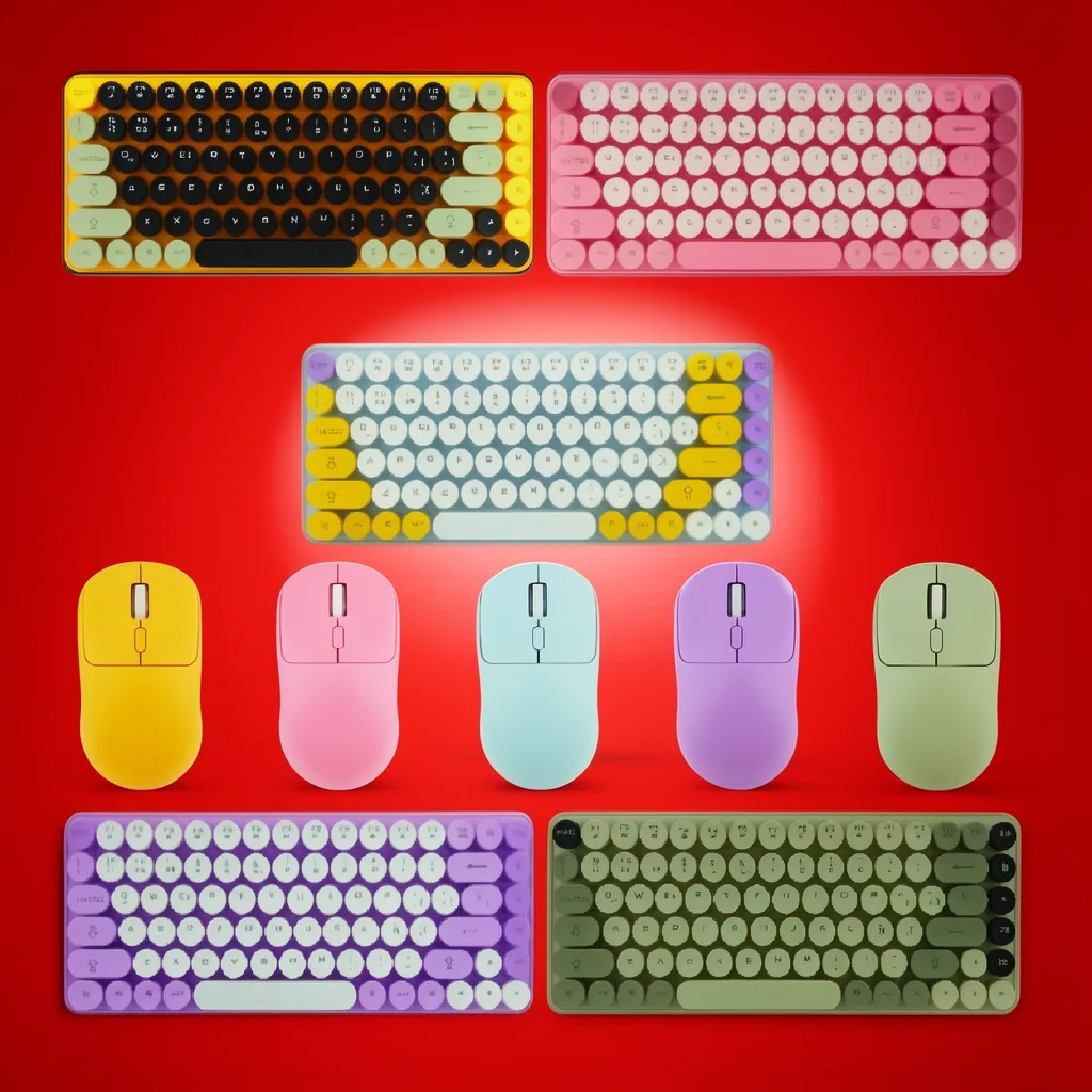 Teclado Y Mouse Bluetooth Modelo HK-05 De Teclas Redondas. - imagen 10