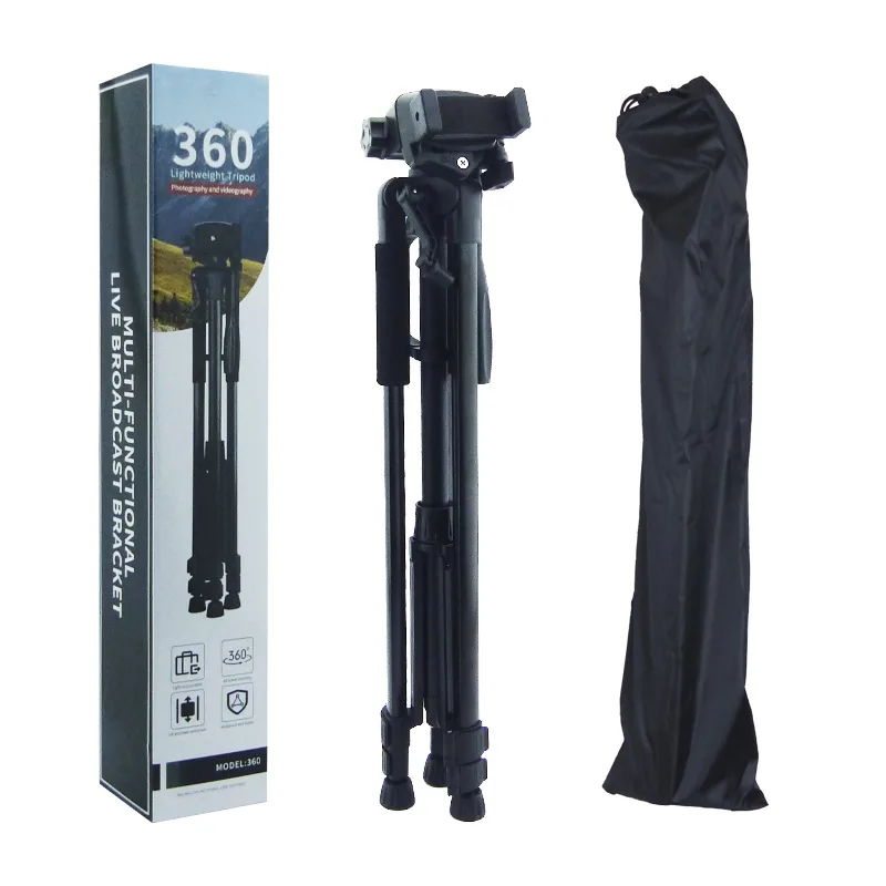 Tripode 360 Grados De 1.6 Mts En Aluminio Multifuncional Con Funda - imagen 5