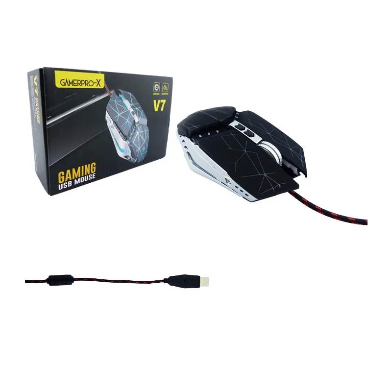 Mouse Gamer USB. Marca GAMEPRO-X. Modelo V7 Con Luz - imagen 1