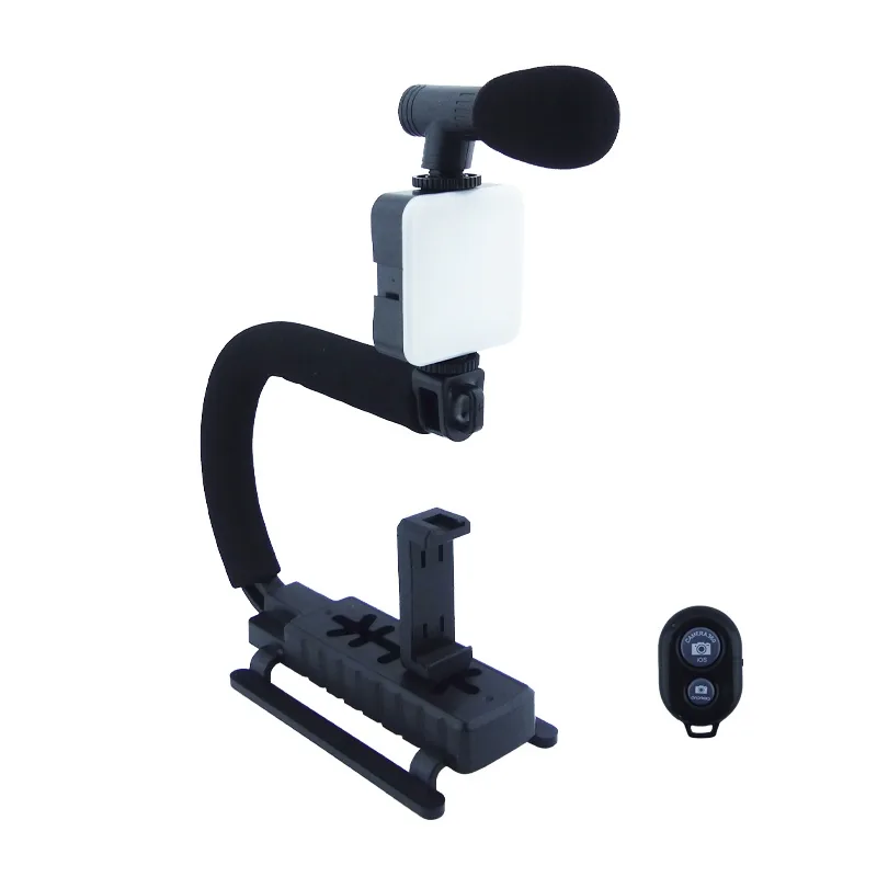 Estabilizador Para Camaras O Smartphone Con Luz, Microfono Y Control Remoto Bluetooth. - imagen 7