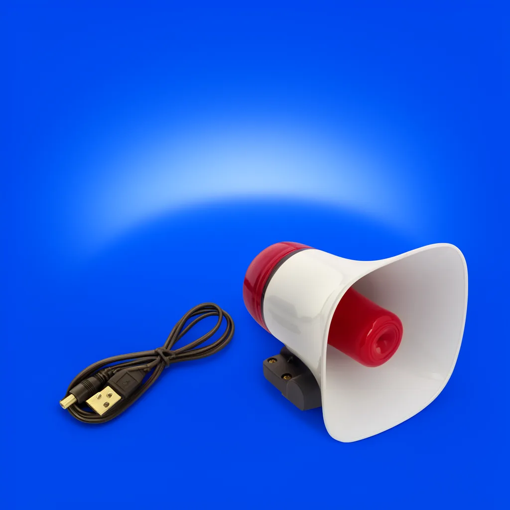Megafono Mp3 5 Volt Recargable, Graba, TF, USB, C/Iman. - imagen 6