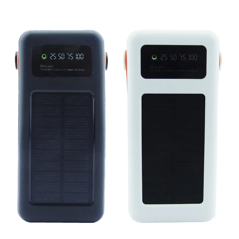 Bateria De Emergencia Solar De 4 USB-Iphone-Tipe-C-Micro USB, De 40.000 Mah Con Cables Y Linterna - imagen 7