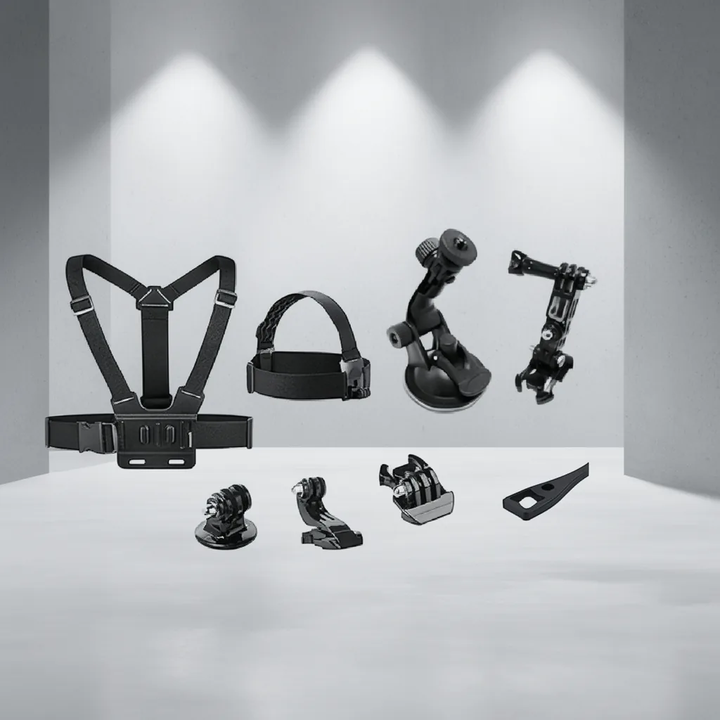 Kit 28 Accesorios Para Camara Deportiva Tipo Gopro. Con Estuche - imagen 4