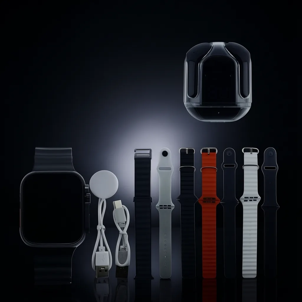 Reloj Smartwatch Kit Modelo TZ-22 ULTRA Con Audifonos Bluetooth Y Variedad De Correas. - imagen 8