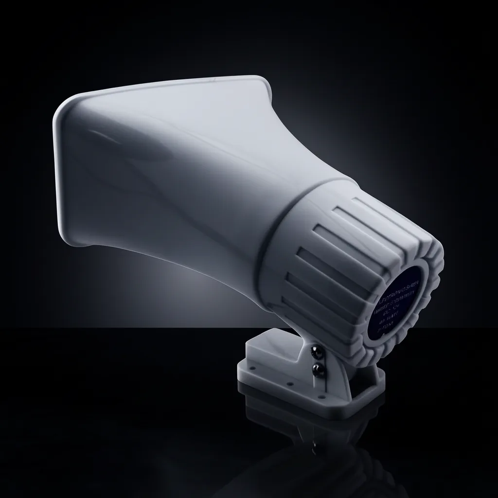 Sirena Dos Tonos De 40 Watt A 12 Volt Blanca. - imagen 2