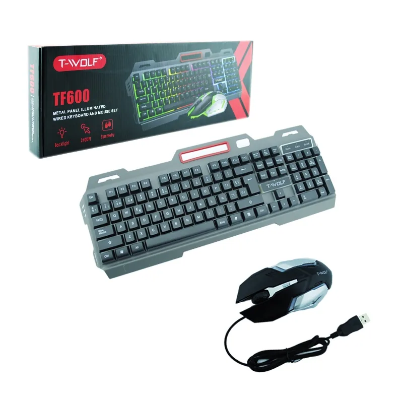 Teclado + Mouse Gamer Con Luz Marca WOLF GAMER. - imagen 1