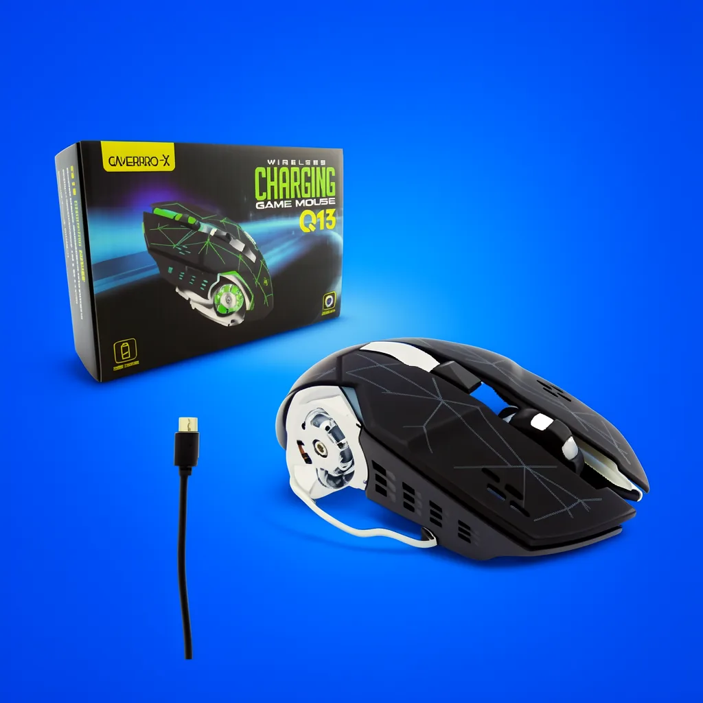 Mouse Inalambrico Gamer Recargable. Marca GAMEPRO-X. Modelo Q13 Con Iluminacion. - imagen 6