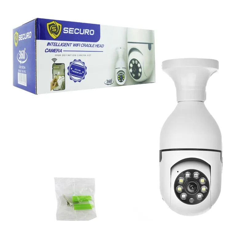 Camara De Vigilancia IP Wifi Tipo Ampolleta Marca SECURO Version 2025, APP JLXCAM. - imagen 1