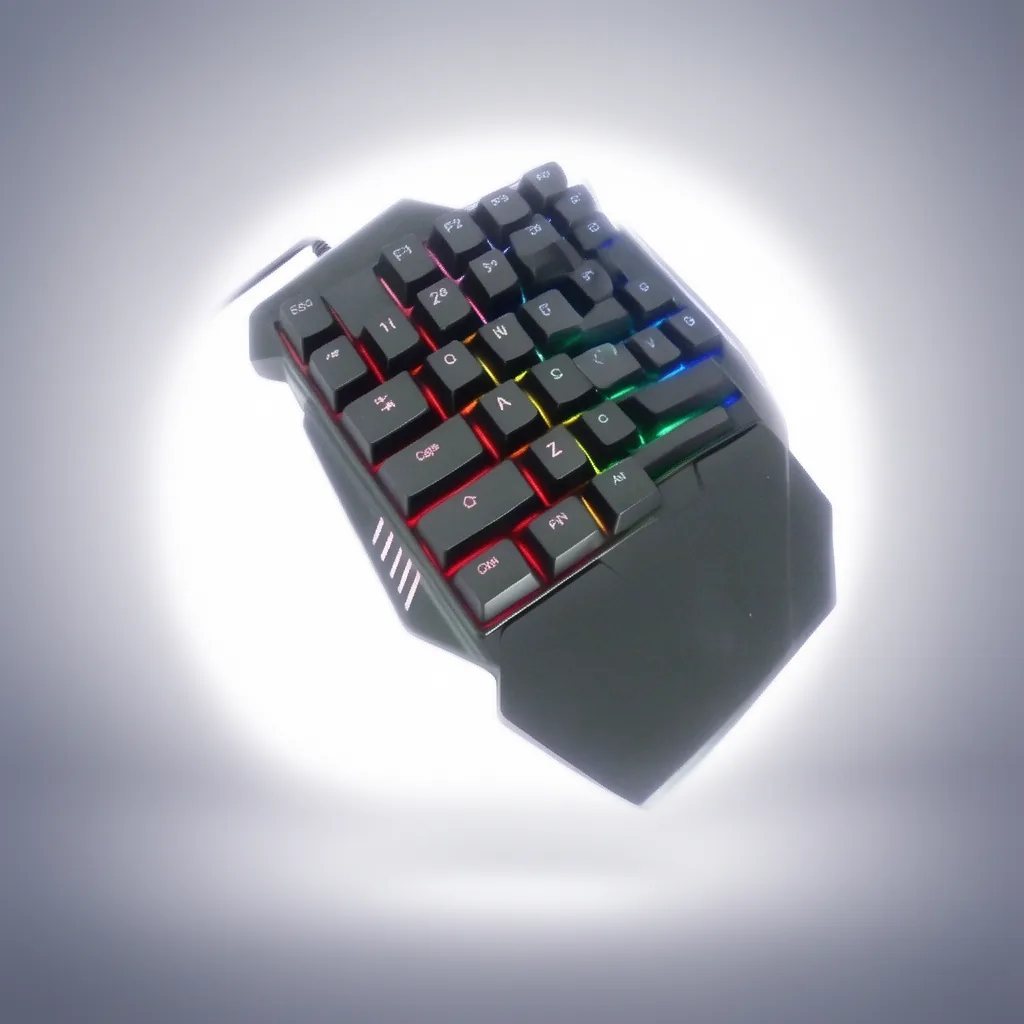 Teclado Una Mano, Gamer Con Luz LED,  Conexion USB - imagen 9