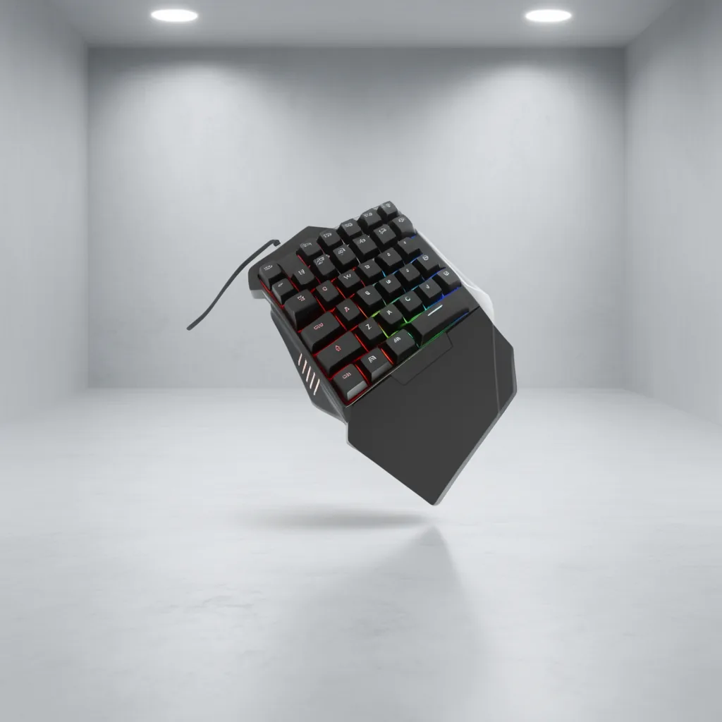 Teclado Una Mano, Gamer Con Luz LED,  Conexion USB - imagen 8