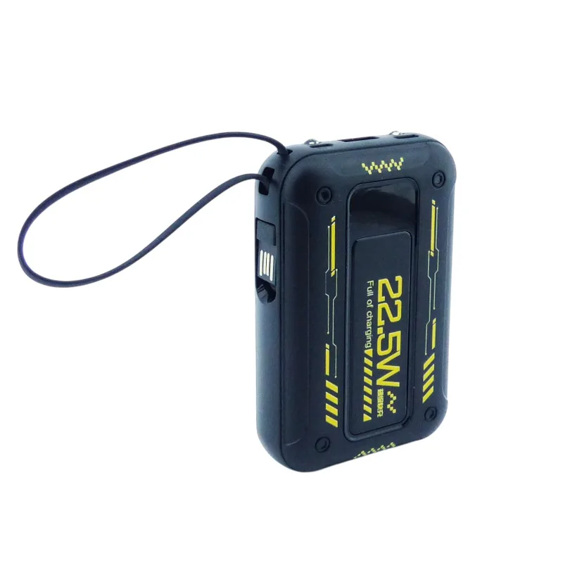 Bateria De Emergencia 22.5 Watt Con Puertos USB Type-C Micro USB Y Cables Integrados De 10.000 Mah Con Linterna - imagen 1