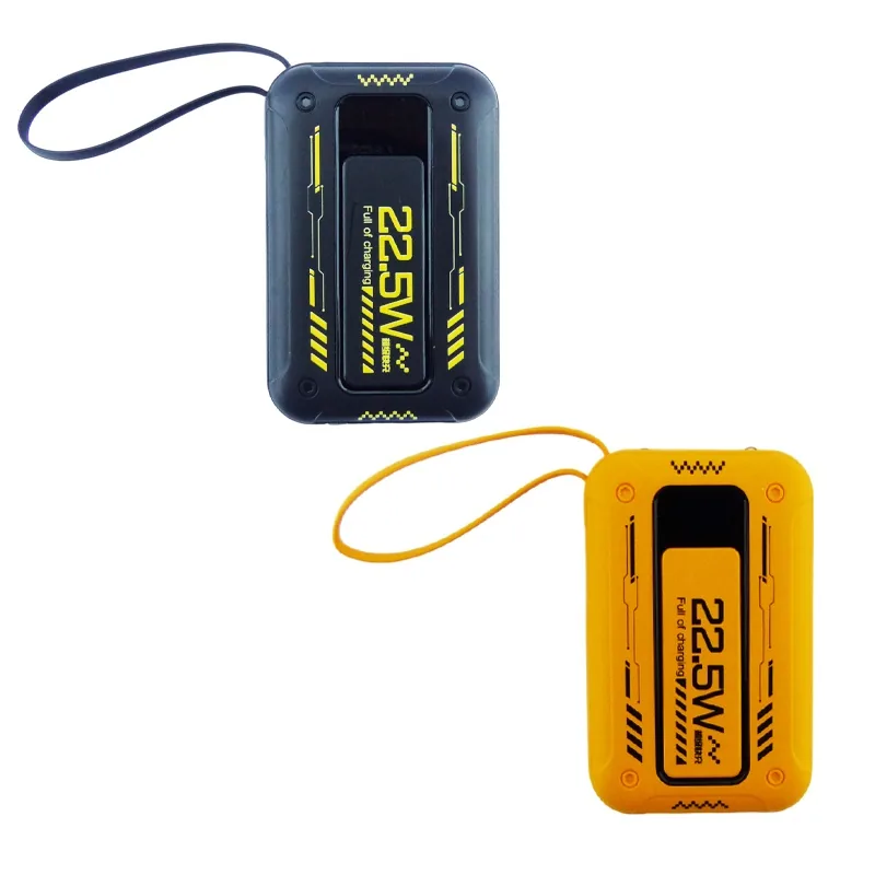 Bateria De Emergencia 22.5 Watt Con Puertos USB Type-C Micro USB Y Cables Integrados De 10.000 Mah Con Linterna - imagen 5