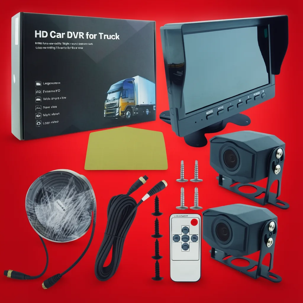Kit DVR Con Pantalla Para Camion De 7” Mas 2 Camaras Desmontables, Compatible Con 12 O 24 Volt - imagen 6