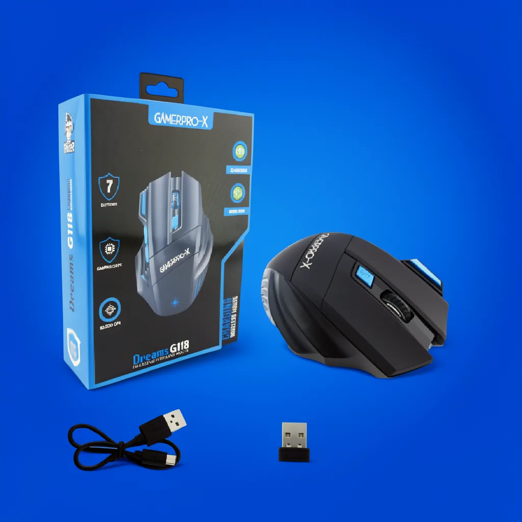 Mouse Gamer Bluetooth Marca DREAMS G118 Recargable Luz RGB. - imagen 6