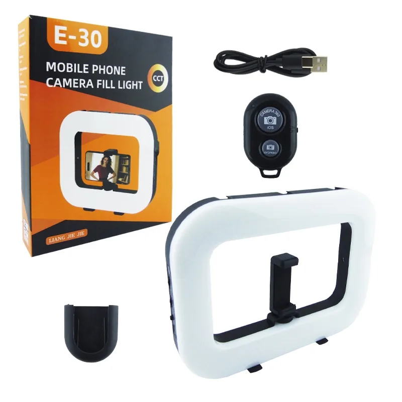 Aro LED Rectangular Modelo E30 Recargable Con Soporte Para Smartphone Y Control Bluetooth. - imagen 7