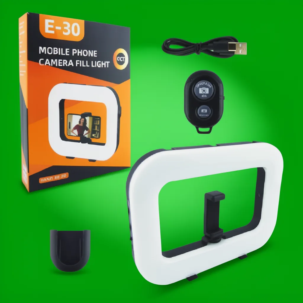 Aro LED Rectangular Modelo E30 Recargable Con Soporte Para Smartphone Y Control Bluetooth. - imagen 10