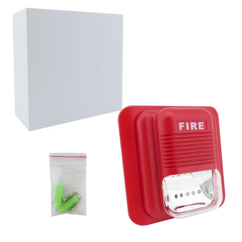 Alarma Sirena Mas Strobo Para Incendio FIRE En 3 Tonos. DC 12 A 24 Volt - imagen 1
