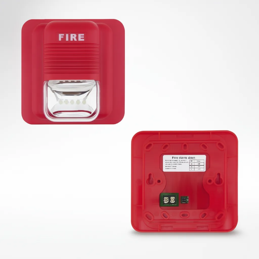 Alarma Sirena Mas Strobo Para Incendio FIRE En 3 Tonos. DC 12 A 24 Volt - imagen 4