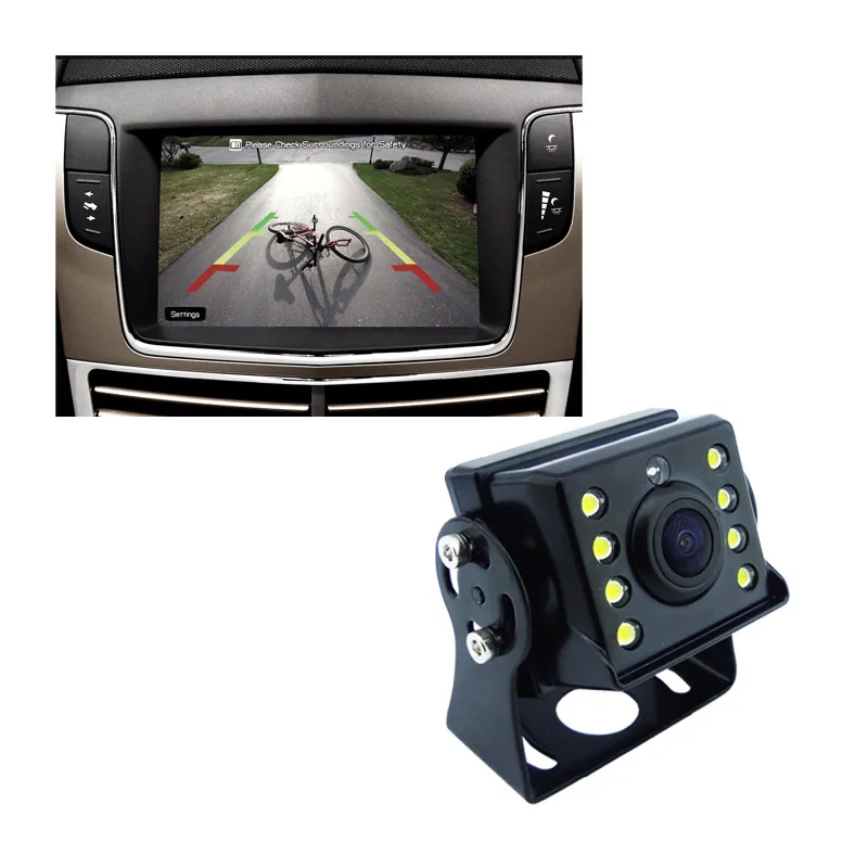 Camara Retrovisor Para Camion Cuadrada Mini De 8 LED Con 15 Mts De Cable A 12-24 Volt - imagen 5