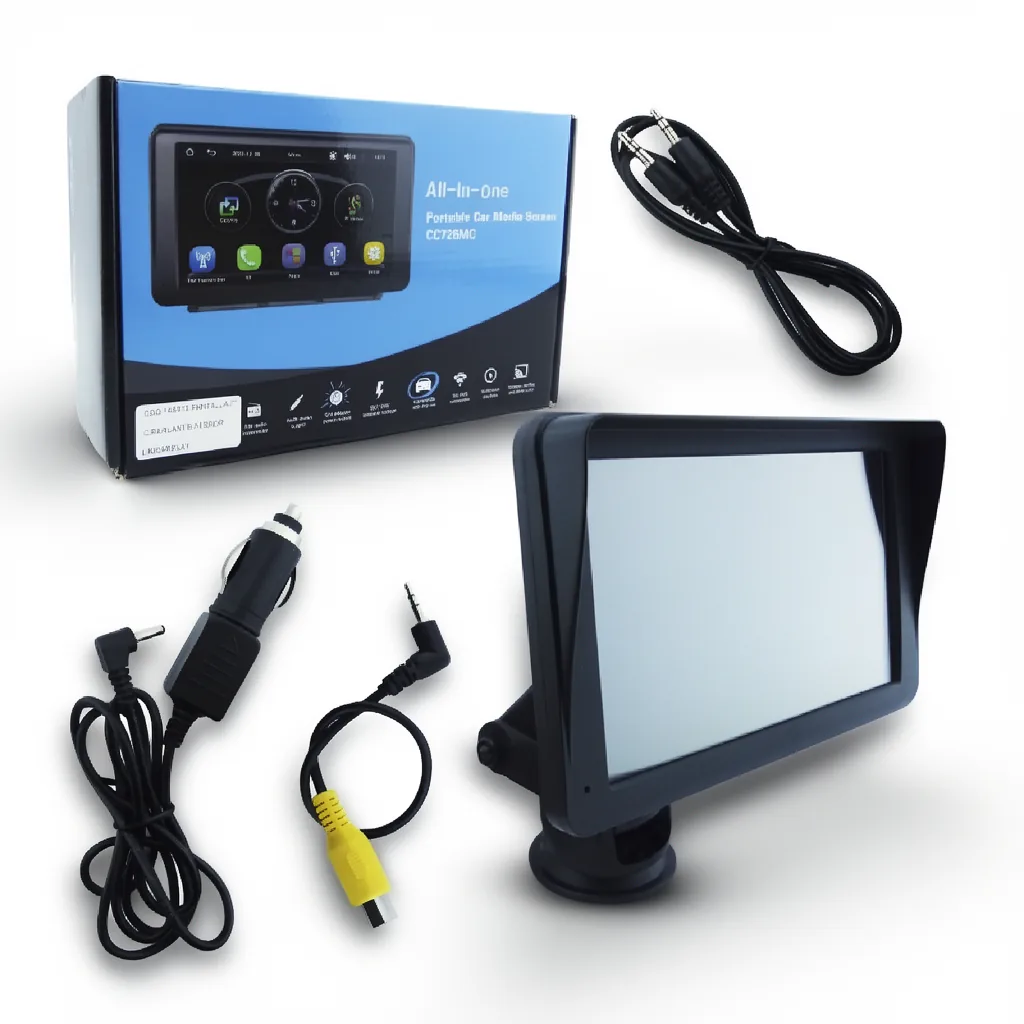 Pantalla 7” Para Auto Con Parlante, Brazo Extensible, Mirror Link, Car Play Y Android - imagen 2